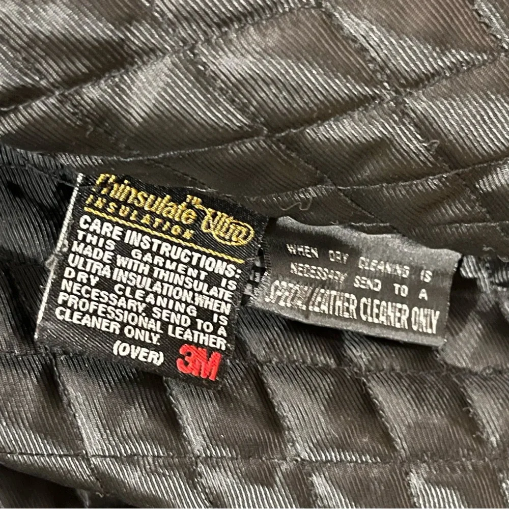 Vintage M. Julian Wilsons Black Leather Jacket Men Sz Large Thinsulate Lined - Picture 9 of 10